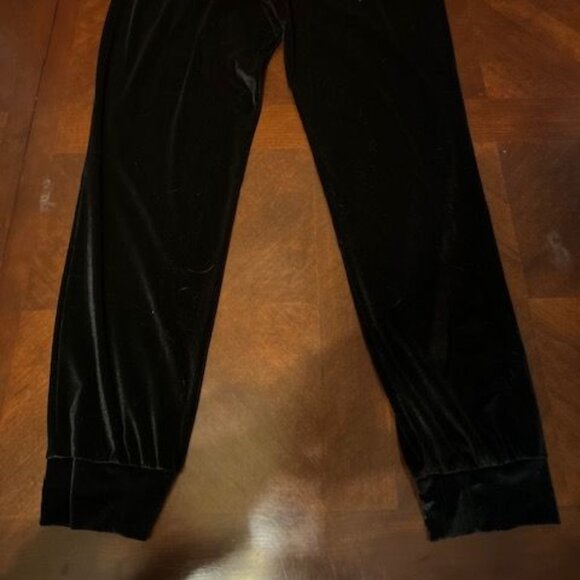 Black Velvet Drawstring Pants relaxed‎ fit - Picture 2 of 6